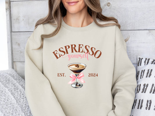 Espresso Yourself Crewneck Sweatshirt – Cozy, Trendy & Perfect for Coffee Lovers