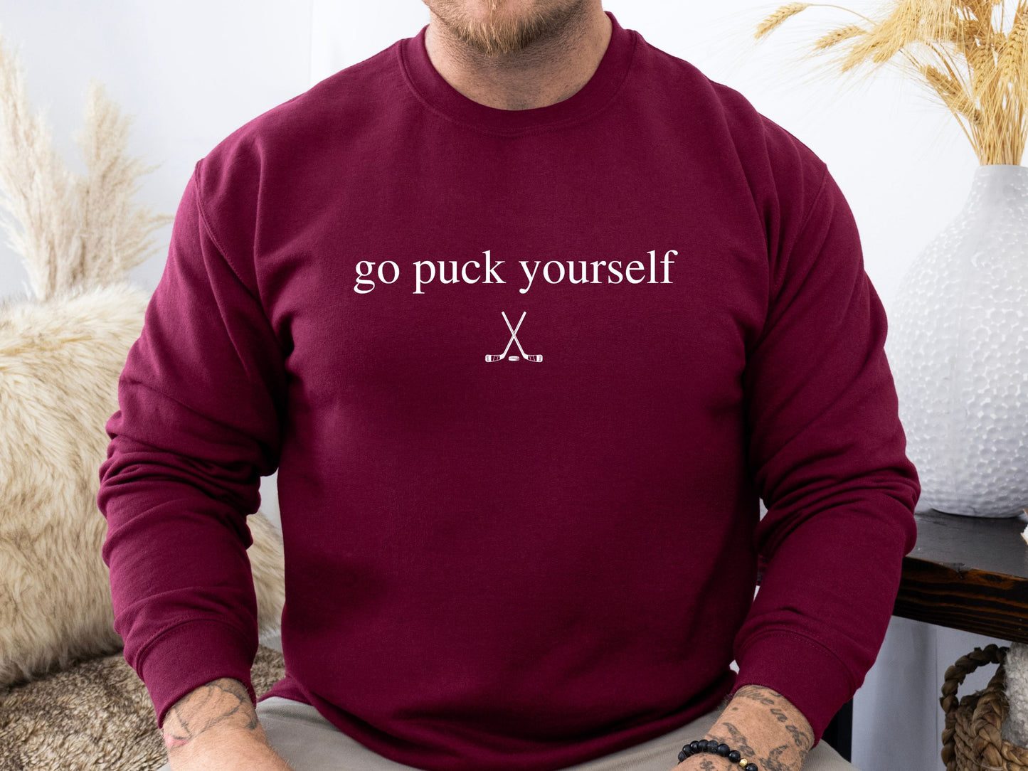 "Go Puck Yourself" Hockey Sweatshirt