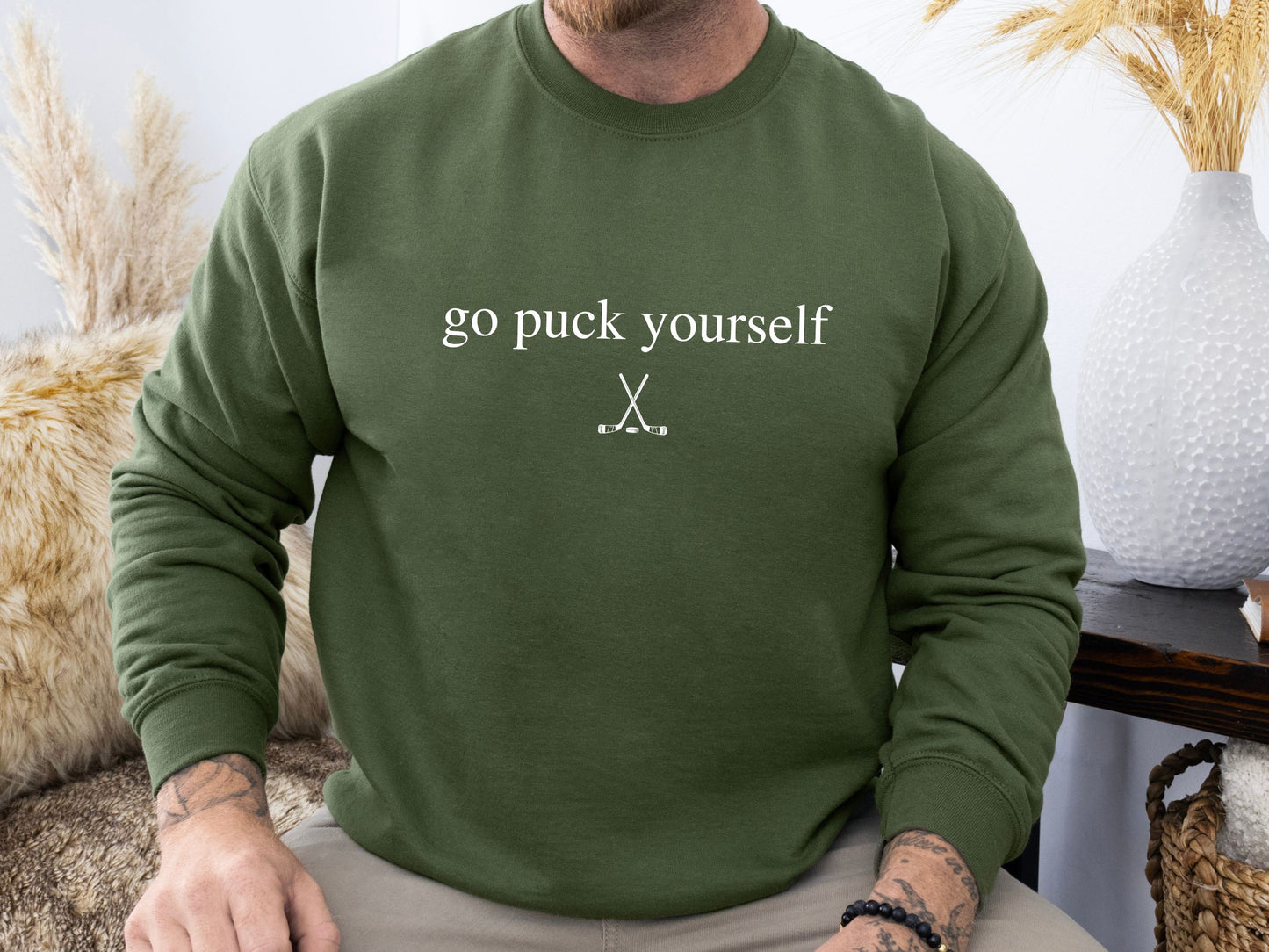 "Go Puck Yourself" Hockey Sweatshirt